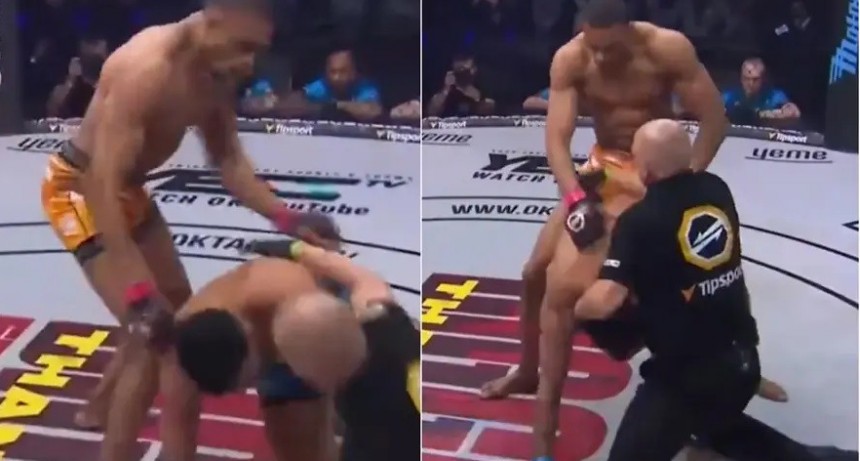 Un luchador ganó por nocaut y tuvo la actitud más censurable de las MMA mientras su rival estaba en el piso: video