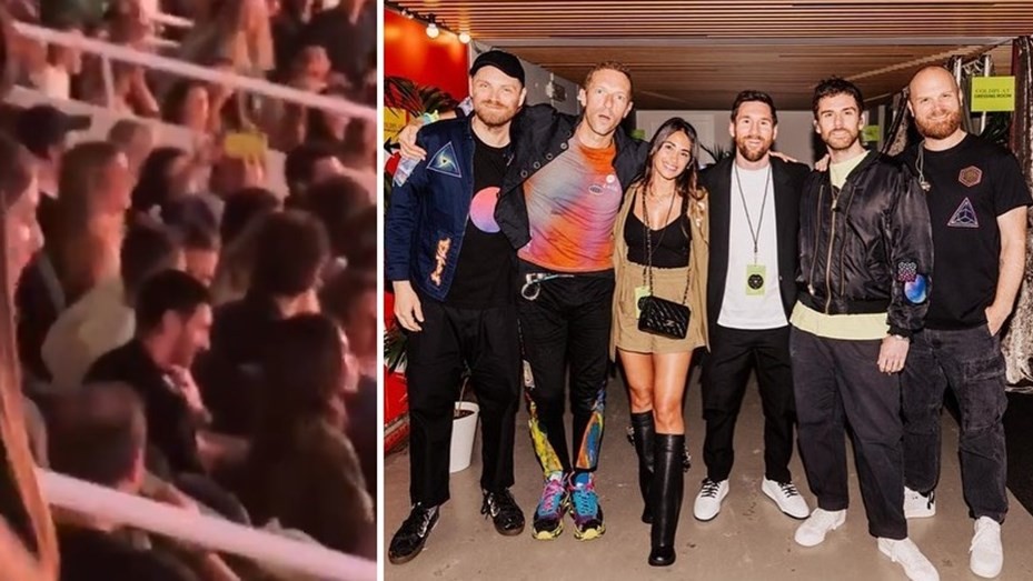 Ovacionaron a Messi durante un recital de Coldplay en Barcelona
