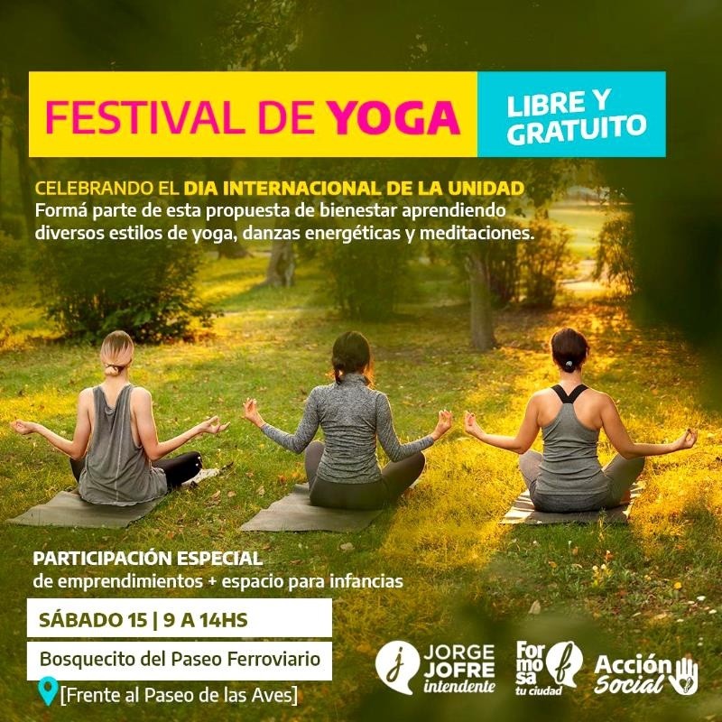 Este sábado habrá un festival de yoga en el Bosquecito del Paseo Ferroviario