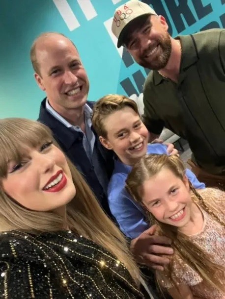 Taylor Swift se sacó una foto con el príncipe William y sus hijos y revolucionó las redes