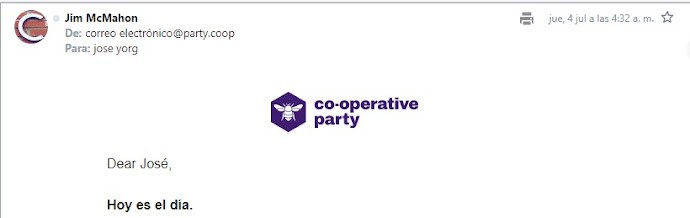 Yorg: “El Partido Laborista y Cooperativo británico ganó las elecciones por mayoría absoluta”