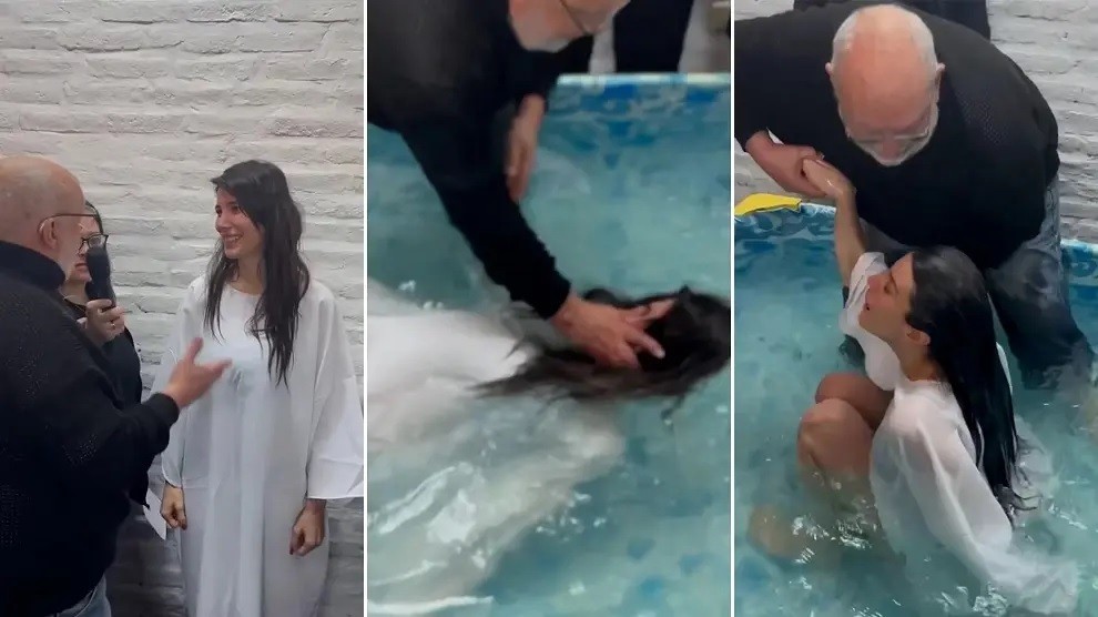 Andrea Rincón se bautizó y lloró por sus actos del pasado: “Me arrepiento”