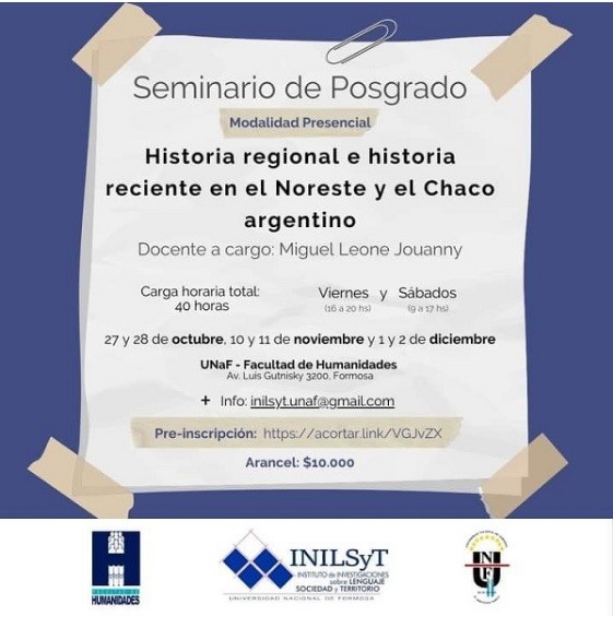 Realizarán seminario sobre historia regional