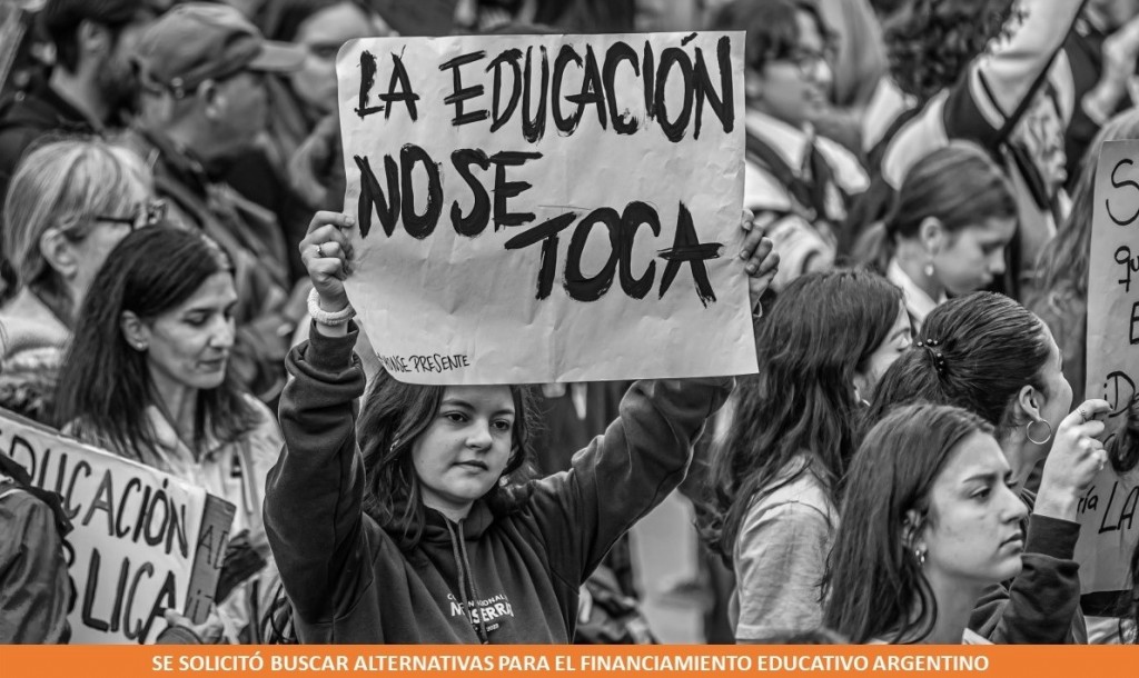 Ante la suspensión de la Ley para el financiamiento educativo, se solicitó al Congreso el rechazo del Presupuesto Nacional 2025