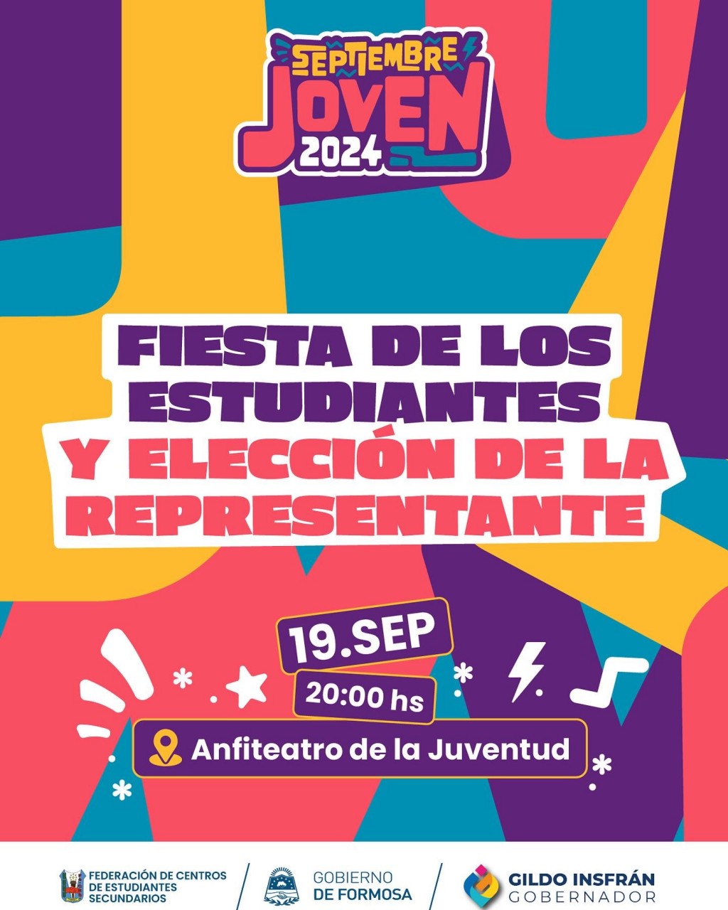 Fiesta de los Estudiantes y elección de la representante en el Anfiteatro, se realizará este jueves