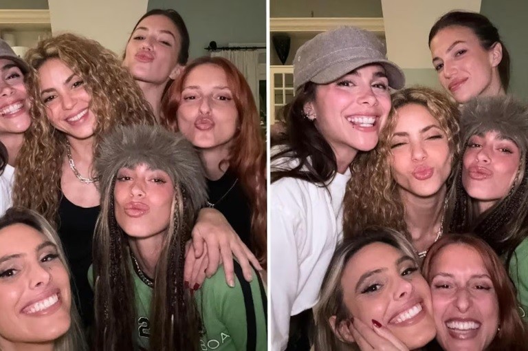 Shakira y Tini Stoessel celebraron la soltería en un inesperado encuentro con amigas que revolucionó las redes